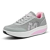 Minjet Donna Sneaker Casual Fitness Sportive Zeppa Piattaforma Scarpe Outdoor Passeggio Antiscivolo e Traspirante Dimagranti Scarpe