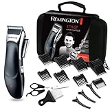 Remington Set Tagliacapelli - Lame autoaffilanti rivestite in ceramica - 8 pettini accessori + custodia professionale e altri accessori, funzionamento a rete-batteria, litio, Tagliacapelli, HC363C