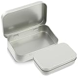 Ouligay Barattolo in Metallo Argentato Con Coperchio, Mini Scatola Organizer per la Casa e Piccoli Oggetti