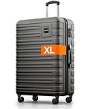 Travely Valigia in policarbonato grande 77 cm XL - volume interno 100 L - misura della cinghia 158 cm, valigie da viaggio, valigie e trolley, valigie da viaggio con rotelle