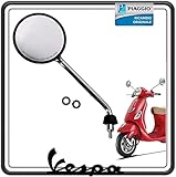 SPECCHIO SPECCHIETTO VETRO RETROVISORE SINISTRO CROMATO PER PIAGGIO VESPA LX 125 - VESPA LX 150 - PIAGGIO VESPA LX 50 4T ORIGINALE PIAGGIO.