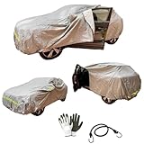 MOTO SPORT MONDO COMPATIBILE CON FIAT 500L 1.4 95 CV City Cross TELO COPRIAUTO FELPATO IMPERMEABILE ANTIGRAFFIO CAPPOTTA ANTIGRANDINE TG.L 482X196X140CM COPERTURA PER AUTO ZIP LATERALE