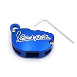Coperchio della chiave del motociclo CNC. Custodia protettiva for Vespa Piaggio GTS SPRINT PRIMAVERA 150 300 125 Accessori (Color : Blue)