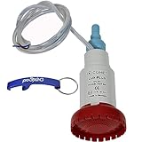 Comet LUX-PLUS - Pompa sommergibile con valvola di ritegno + filtro 12 V, 19 litri, per camper, roulotte, campeggio, barca, set con portachiavi