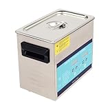 Pulitore ad ultrasuoni, pulitore ad ultrasuoni, 3,2 l, pulitore digitale con riscaldamento, bagno ad ultrasuoni in acciaio inox, 120 W, 40 kHz, macchina come dispositivo e lavanderia