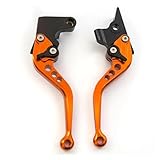 HATSVTGR Per Aprilia SX125 SX 125 2021 2022 2023 2024 Accessori Per Moto Leva Freno Frizione Regolabile Corta E Lunga(147mm Arancione)
