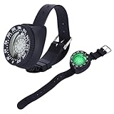 Bussola da polso subacquea impermeabile, 50 m, si illumina al buio, per attività all'aperto, escursionismo, vela, campeggio, arrampicata, ciclismo