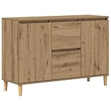vidaXL Credenza Rovere Artigianale 102x35x70 cm in Legno Multistrato, libreria, portaoggetti, Mobile di conservazione, Mobile per Libri