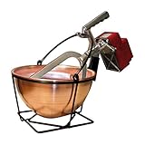 Pentole Agnelli, COCU3165K4,5, Paiolo con Supporto in Ferro e Motore 16 W, Rame, Argento