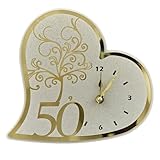 Doni Bomboniere Nozze Orologio con Numero 50 E Partecipazioni Utili Oro Anniversario Economiche Eleganti Complete Originali Albero della Vita A Forma di Cuore Idee