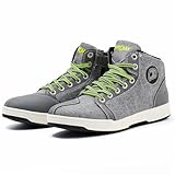 IRON JIA'S Scarpe Moto Uomo Stivali Moto Uomo Antiscivolo Scarpe Moto Donna Traspiranti Scarpe da Moto Uomo con Supporto alla Caviglia Suola Antiscivolo (Grigio, Numeric_44)