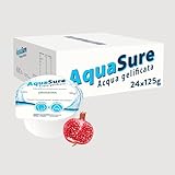 Abbott Nutrition | AquaSure 24 Confezioni x125 g | Acqua Gelificata per il trattamento dietetico di soggetti affetti da disfagia e problemi della deglutizione | gusto Granatina