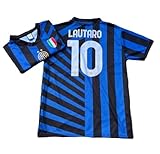 CALCIOGADGETS Maglia Lautaro Martinez Ufficiale 2024-25 Bambino Uomo Adulto Replica Autorizzata per Tifoso Home 10 (8 Anni)