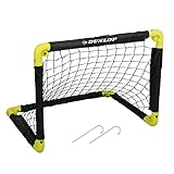 Dunlop Porta da Calcio Pieghevole - Per Giardino e Bambini - Accessori per Allenamento Interni ed Esterni - Nero/Giallo, 50x44x44cm