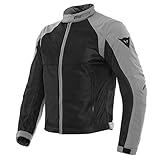 Dainese - Sevilla Air Tex Jacket, Giacca Moto Uomo Estiva, Giubbotto Traspirante e Leggero con Mesh Traforata per Massima Libertà di Movimento, Nero/Grigio