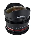 Samyang cine 8 mm t3.8 cine lente con apertura Declicked
