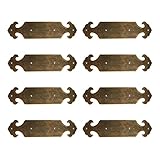 Tiazza 8Pcs Stile Vintage Ottone Antico Goffratura Decorativo Angoli Protezioni Classiche Mobili Angolo Bretelle Guard Copertura Bordo