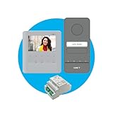 CAME kit videocitofonico monofamiliare composto da ricevitore interno vivavoce PLX V 5" bianco, posto esterno LHS V/01 con pulsante singolo e alimentatore VAS/101, semplice da installare
