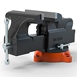 VEVOR Morsa di Precisione da Banco Base Girevole da 360°, Morsa da Banco Rotante Larghezza di Ganascia 15,2 cm Apertura 15 cm per Uso Domestico Commerciale da Garage Officina, Morsa da Banco 11,3 kg