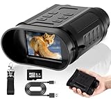 CamZeste 4K Binocolo Visione Notturna, con Batteria Ricaricabile da 2500mAh Visione Notturna 8X Digitale Zoom 7-Livelli Infrarossi 2.4" TFT LCD Vista 300M Visore Notturno Binocolo Con Scheda 32GB