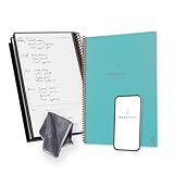 Rocketbook Fusion Planner Agenda Appunti Digitale Riutilizzabile, Formato Letter 21 cm x 29,7 cm, Verde Acqua - Calendario Mensile e Settimanale, To-Do List Giornaliera, Pagine a Righe e Puntinate