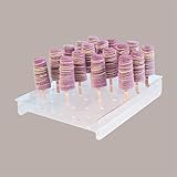 Lucgel Espositore Stecchi Gelato Ghiaccioli 24 Fori Trasparente per Vetrina Orizzontale 36x25H5cm