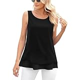 Zilams Canotte Chiffon Donna Estiva Eleganti Camicetta Senza Maniche Camicia Tank Top Moda Bluse Causal Shirt Tinta Unita