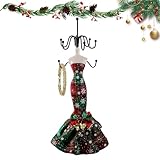 Generico Espositore Gioielli - Manichino Porta-Collane | Supporto Elegante Per Collane | Organizer Casa, Negozi, Mercatini Di Natale | Design Gonna Coda Di Pesce, Fibra Poliestere + Metallo