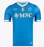 SSC NAPOLI Maglia Gara Home, Azzurra, EA7 Prodotto Ufficiale, Maglia Calcio 2025/2026, M