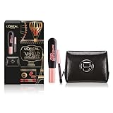 L'Oréal Paris, Pochette Regalo Make Up à La Carte con Mascara Volumizzante Air Volume 30H Extra-Nero e Mini-Matita Occhi, Per i Tuoi Look Festivi, Con Elegante Beauty Case in Vernice Nera