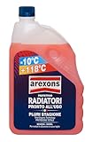 AREXONS Protettivo Radiatori Pluri-Stagione, Protezione Antiebollizione Estiva per Motori Moderni, Efficace Fino a +118°C, Adatto a Rabbocchi e Miscelazioni, 2L