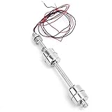 Uadme Galleggiante Elettrico Verticale, 150mm Interruttore a Galleggiante a Doppia Sfera in Acciaio Inossidabile, DC 0-110V Regolatore di Livello del Sensore di Liquido per la Piscina Acquario