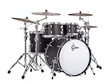 Gretsch New Renown Maple - Set di 4 accessori per batteria, in metallo, colore: blu Set di tamburi -inch nero opaco