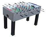 Calcio Balilla BOMBONERA Grigio Cemento - Dimensioni Regolamentari, Aste Cromate da 16 mm, Angoli Rialzati per Gioco Continuo, Design Elegante