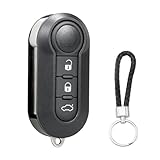 SLshiBo Guscio Chiave Fiat con Lama a 3 Tasti Ricambio Chiave Fiat Telecomando Auto con Catena Chiave per FIAT Grande Punto Evo Panda 500 Bravo Ducato Doblo