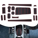 YEE PIN Tappetini in gomma compatibili con Fiat Panda/Panda Cross 2021-2023, interni antiscivolo con tappetini per console centrale e scatola portaoggetti