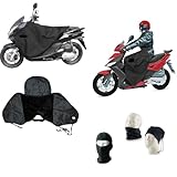 COMPATIBILE CON KYMCO HEROISM 150 COPRIGAMBE IMPERMEABILE COPERTA TERMICA PER SCOOTER E MAXISCOOTER COPERTURA PER GAMBE PETTO ANTIPIOGGIA UNIVERSALE CON PELLICCIA SINTETICA
