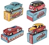 OPO 10 - Lotto di 4 Auto compatibili con Fiat + Alfa Romeo + Lancia 1/48 Collezione Mercury di Hachette LMA2