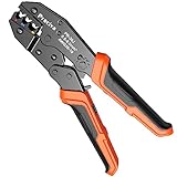 Pinza Crimpatrice Capicorda AWG20-10(0,5-6mm²),Preciva Strumento Crimpatura per Connettori Elettrici,Pinza Faston Professionale