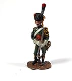 OPO 10 - Figurine di Soldato della Guardia Imperiale reggimenti di Cacciatori di Cavalli 1/32 60mm Empire Napoleon Collezione del Prado (N15)