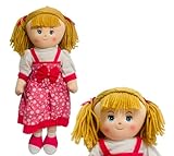 Generico Bambola di Pezza Gigante cm 75 in Stoffa Bambola di Stoffa Bambola con Trecce e Vestitino con Fiocco Bambolotto Lily Morbida e Sicura con Trecce in Lana,Colori Assortiti Colore Casuale