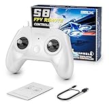 STARTRC S8 RC Flight Simulatore di Volo,8 Canali FPV Drone Radiocomando USB Compatibile con Sistemi/Piattaforme Popolari - Ideale per Principianti e Addestramento Piloti Professionisti (Bianco)