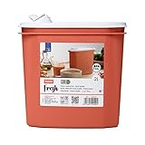 Tatay Porta Minestra Fresh, Capacità 2L, senza BPA, Sicuro in Lavastoviglie e Microonde, Arancione, 1 unità Dimenzione 18.4 x 9.7 x 19 cm