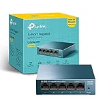 TP-Link Ls105G Switch Ethernet 5 Porte Gigabit, Sdoppiatore Ethernet, Struttura In Metallo, 802.1P/Dscp Qos, Funzionamento Silenzioso, Montaggio Desktop, Blu, ‎9.98 x 9.8 x 2.5 cm; 190 grammi