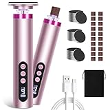 Charmofun Pedicure Elettrico Professionale Piedi, 2 in 1 Ricaricabile Rimuovi Calli Piedi Elettrico con Display LCD, Levigatore a 9 Velocità Lima per Piedi Elettrica Morbidi e Lisci (Rosa champagne)