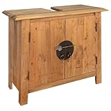 vidaXL Legno Massello di Pino Mobile Sottolavabo Vintage Armadio Arredo Bagno