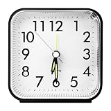 Nutabevr Sveglia Analogica Silenziosa senza Ticchettio, con Funzione Snooze e Luce, Alimentato a Batteria, Sveglia Viaggio Allarme Portatile con Puntatore Luminoso, Movimento al Quarzo silenzioso