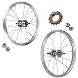 Ruota/Cerchio Anteriore + Posteriore 16” x 1.75 Per Bici 16 pollici Bimbo Graziella + PIGNONE 16 DENTI 1 Velocità