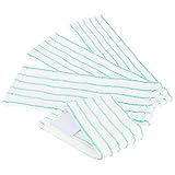 com-four® 4x Panno di Ricambio per Mop per Pavimenti - Copri Scopa in Microfibra per Mocio - Rivestimenti per la Pulizia e il Lavaggio dei Pavimenti (4 pezzi - turchese/bianco)