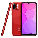Ulefone Android 12 Smartphone NOTE 6T, 2.0GHz Quad Core 3GB+64GB, 8,5mm Ultra Sottile 4G Cellulare DUAL SIM, Schermo HD+ 6,1'', Slot Per 3 Schede, Fotocamera 13MP+5MP, GPS WIFI Sblocco Facciale Rosso